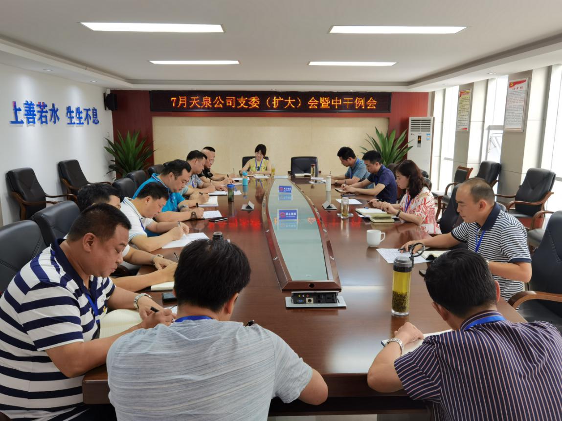 天泉公司召開支委(擴(kuò)大)會(huì)暨中干例會(huì)
