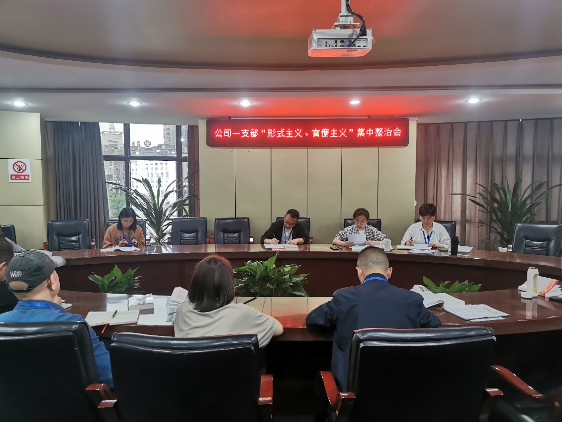 公司一支部召開 “形式主義、官僚主義”集中整治會