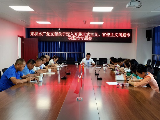 菜壩水廠黨支部召開關(guān)于深入開展形式主義、官僚主義問題專項(xiàng)整治專題會(huì)